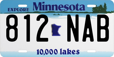 MN license plate 812NAB