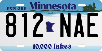 MN license plate 812NAE