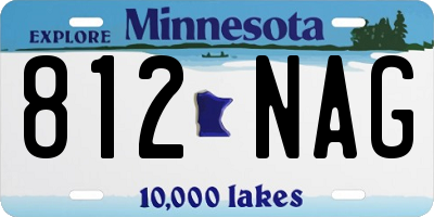 MN license plate 812NAG