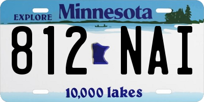 MN license plate 812NAI