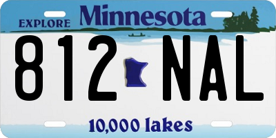MN license plate 812NAL