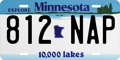MN license plate 812NAP