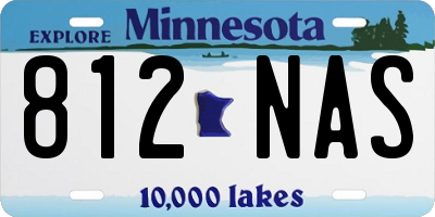 MN license plate 812NAS