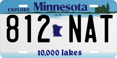 MN license plate 812NAT