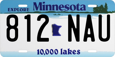 MN license plate 812NAU