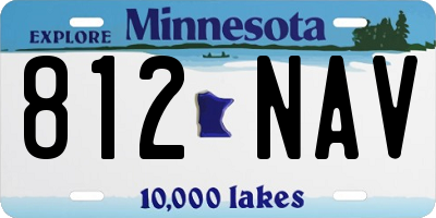 MN license plate 812NAV