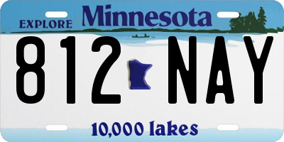 MN license plate 812NAY