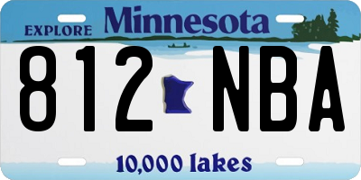 MN license plate 812NBA