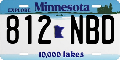 MN license plate 812NBD