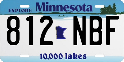 MN license plate 812NBF