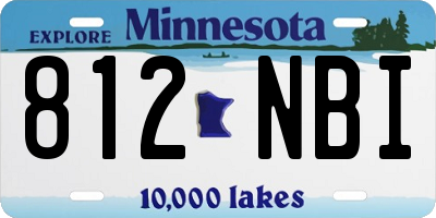 MN license plate 812NBI