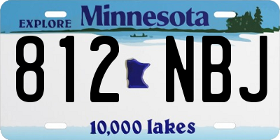 MN license plate 812NBJ