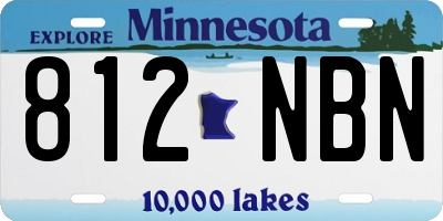 MN license plate 812NBN