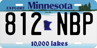 MN license plate 812NBP