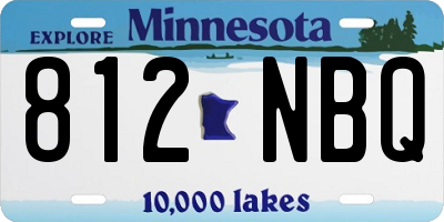 MN license plate 812NBQ