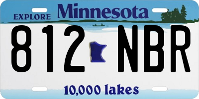 MN license plate 812NBR