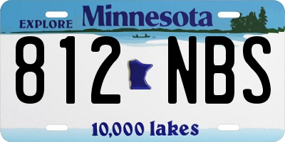 MN license plate 812NBS