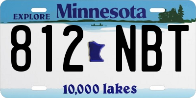 MN license plate 812NBT