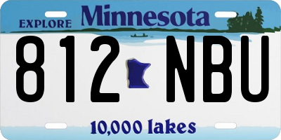 MN license plate 812NBU