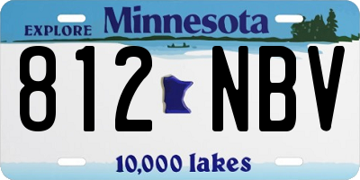 MN license plate 812NBV