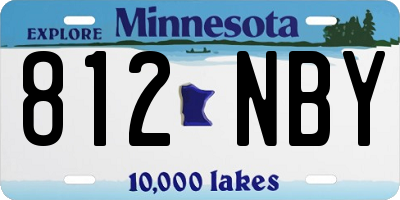 MN license plate 812NBY