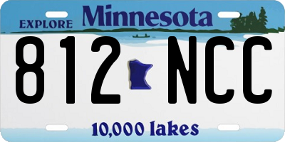 MN license plate 812NCC