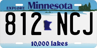 MN license plate 812NCJ