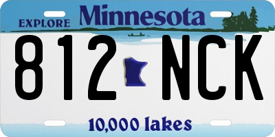 MN license plate 812NCK