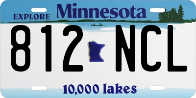 MN license plate 812NCL
