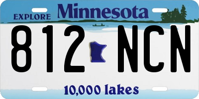 MN license plate 812NCN