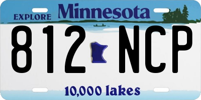 MN license plate 812NCP