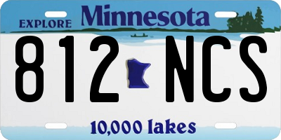 MN license plate 812NCS