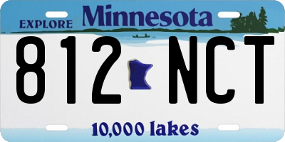 MN license plate 812NCT