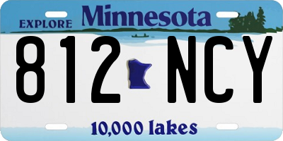 MN license plate 812NCY