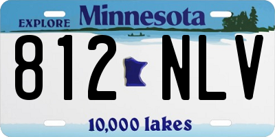 MN license plate 812NLV