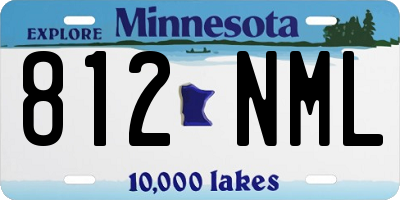 MN license plate 812NML