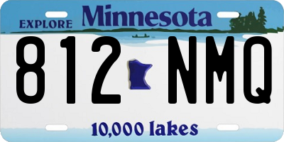 MN license plate 812NMQ