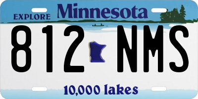 MN license plate 812NMS