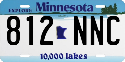 MN license plate 812NNC