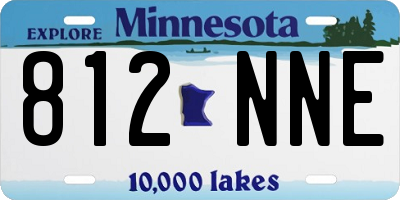 MN license plate 812NNE