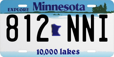 MN license plate 812NNI