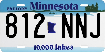 MN license plate 812NNJ