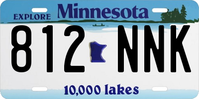 MN license plate 812NNK
