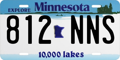MN license plate 812NNS