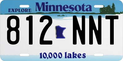 MN license plate 812NNT