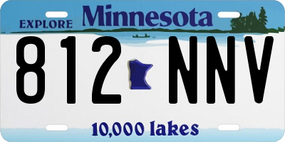 MN license plate 812NNV