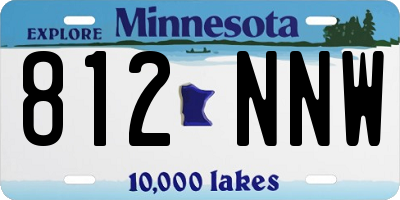 MN license plate 812NNW