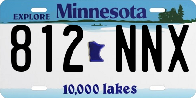MN license plate 812NNX
