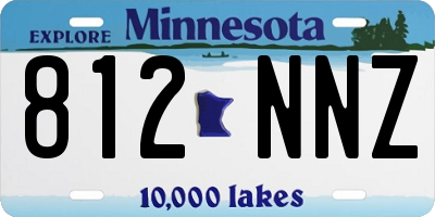 MN license plate 812NNZ