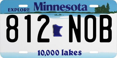 MN license plate 812NOB